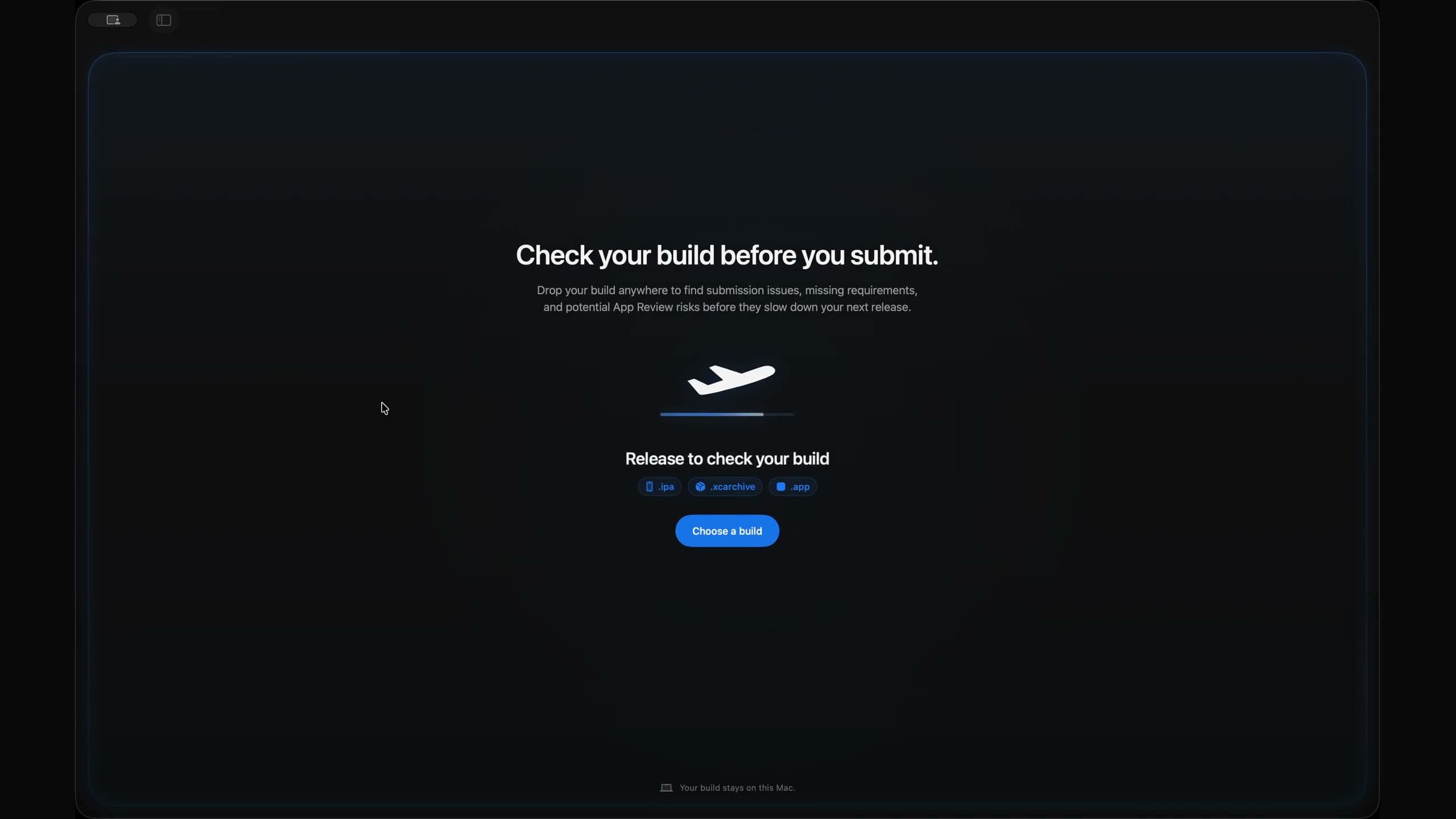 Drop the build you plan to submit.